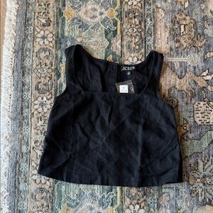 J. Crew Linen Black Sleeveless Top
